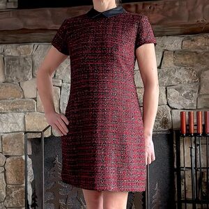 CHRISTMAS DRESS❗️
MAISON JULES Tweed Shift Christmas Dress, Black & Red - Sz. M
